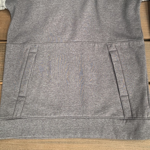 COLUMBIA GRAY AND CREAM OVERSIZED FUNNEL NECK PULLOVER SWEATSHIRT SIZE XS - Picture 5 of 7